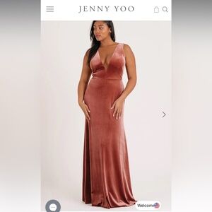 Jenny Yoo English Rose Velvet Dress